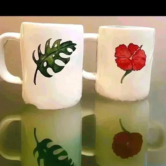 Rae Dunn 'Tropic like it's hot, tropical state of mind 'coffee wine whiskey - Picture 2 of 4